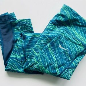 Nike Green Spirally Workout Pants Leggings